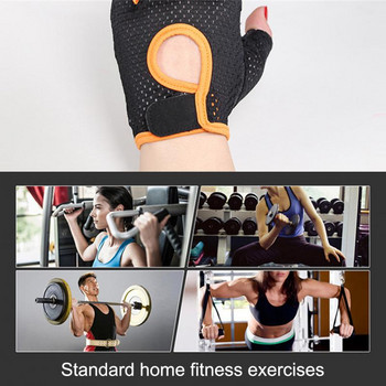 1 чифт спортни ръкавици против изпотяване, фитнес зала, бодибилдинг, кросфит, упражнения, спортни ръкавици, полиестерни велосипедни велосипедни ръкавици, мъже, жени