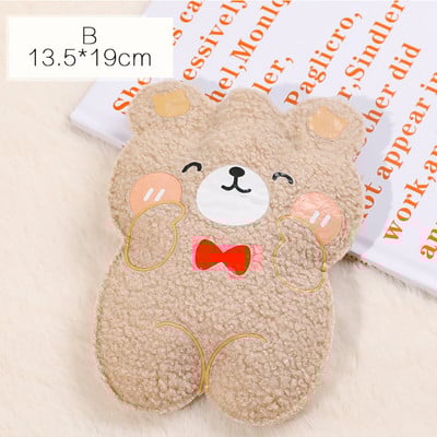 Cartoon Plush Bear kuumaveepudel vee täidis Teddy Velvet väike kaasaskantav õpilaste kätesoojendaja armas 350ml mini sooja vee kott