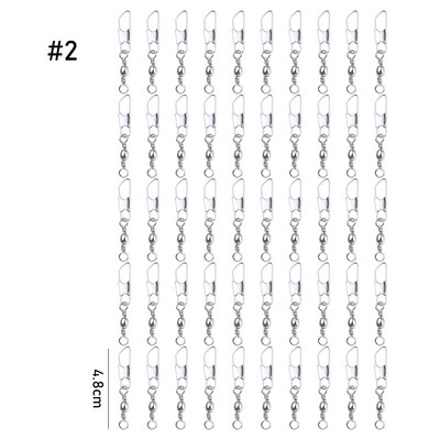50 vnt. tvirti žiedai, pasukami meškeriukai, metaliniai meškeriojimo kaiščio jungtis su užsegimu užsegami žvejybos kabliukai.