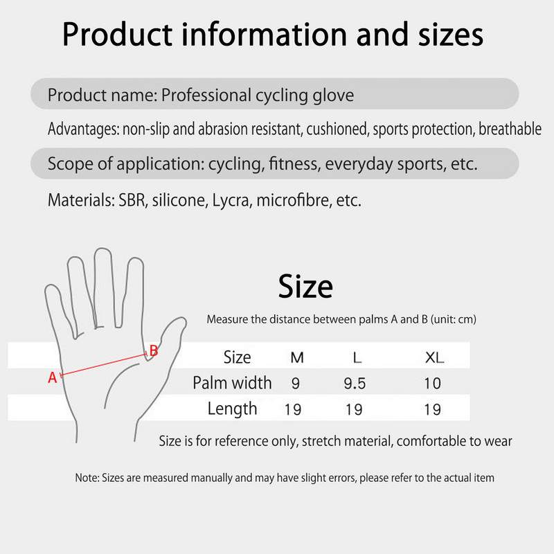 Kerékpáros kesztyűk Férfi Tavaszi Nyári Sport Napvédő Légáteresztő Izzadságelnyelő Félujj Kerékpáros kesztyűk Férfiak és Nők