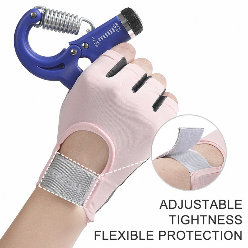 GOBYGO Fitness Gloves Naiste libisemisvastased hingavad lööke neelavad poolsõrmega spordikindad jalgrattasõidu jooga hantlite tõstmiseks