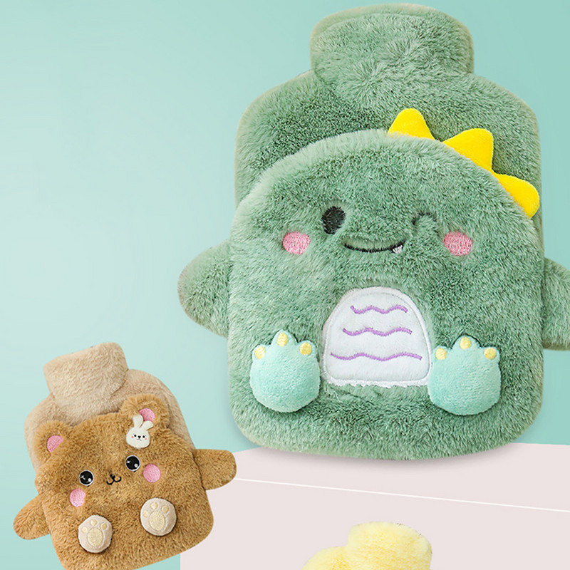 Vandenį užpildantys karšto vandens maišeliai Rankiniai šildytuvai, apsaugantys nuo nuplikimo PVC, savaime įkaistantis rankų šildytuvas Daugiafunkciniai pliušiniai pilvo šildytuvai