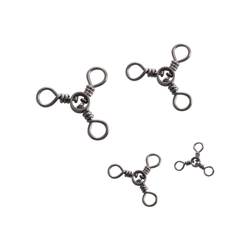 25 tk/pakendis kolmesuunaline pöörlev karpkala konksud 3-suunaline pöörlev konks püügikonnektor kolmiknärvi pöörd püügitarvete tarvikud