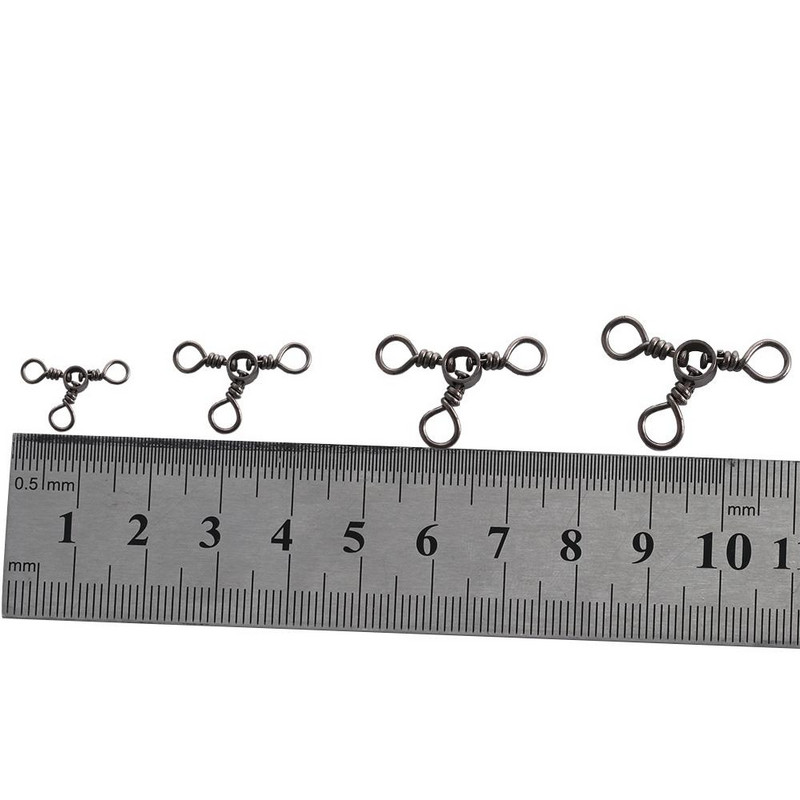 25 tk/pakendis kolmesuunaline pöörlev karpkala konksud 3-suunaline pöörlev konks püügikonnektor kolmiknärvi pöörd püügitarvete tarvikud