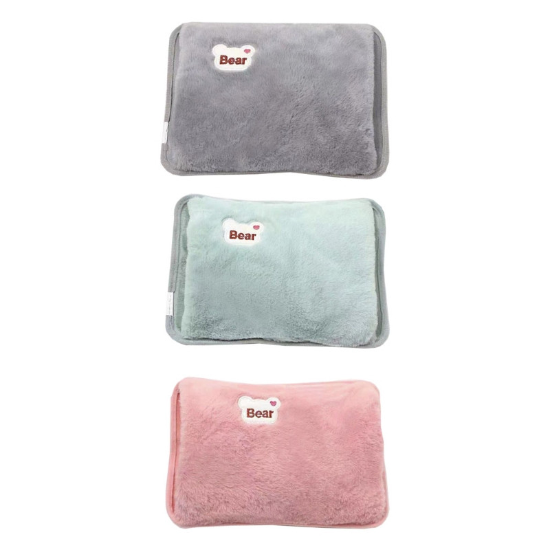 Y1QB įkraunamas karšto vandens maišelis elektrinis USB šildymo vandens kišenė Mielas animacinis meškiukas, skirtas namų miegamojo bendrabutyje