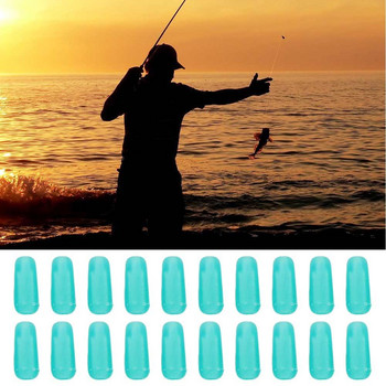 50 τεμ. Αντιτυλιγμένο κυπρίνο Fishing Bean Line Bean Bobber Fish Float Stopper Rig Fishing Accessories Εργαλεία ψαρέματος εξωτερικού χώρου