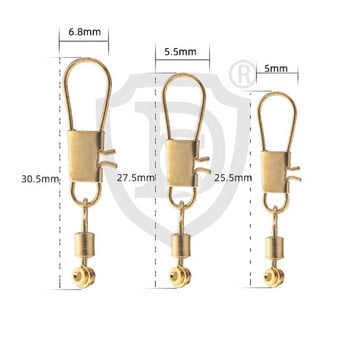 5 τμχ Εργαλεία ψαρέματος Rolling Swivel Space Bean Octagon Ring Swivels Fishing Hook Σύνδεσμοι κλιπ βαρελιού βυθίσματος πετονιάς ψαρέματος