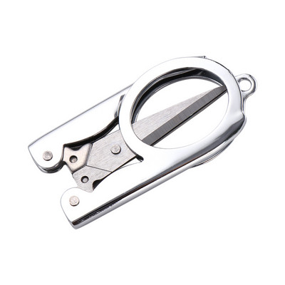 1 vnt. sulankstomos žirklės, nešiojamos kelioninės nerūdijančio plieno žvejybos žirklės, aštrios avarinės siuvinėjimo kirpimo siuvimo žirklės