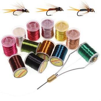 Fine Fly Tinging Copper Wire for Flies Trout Bass Fly Dinging Material 0,2mm Midge Larve Nymph Body Ribbing Materials Fishing Tacking