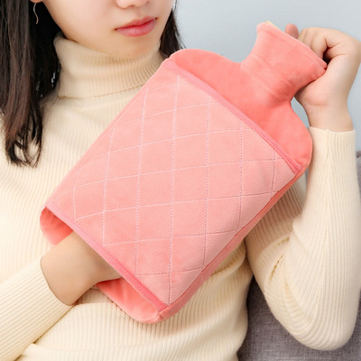 Capac pentru sticle de apă caldă de 1/2L, iarnă, cald, gros, capac pentru sticle de apă fierbinte, pentru mâini, picioare, perioade de încălzire, ameliorarea durerii, capac pentru sac cu apă caldă