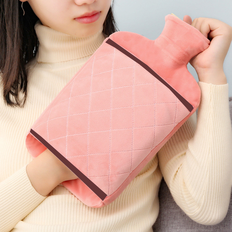 Capac pentru sticle de apă caldă de 1/2L, iarnă, cald, gros, capac pentru sticle de apă fierbinte, pentru mâini, picioare, perioade de încălzire, ameliorarea durerii, capac pentru sac cu apă caldă