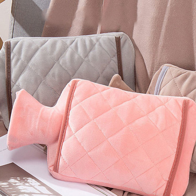 Capac pentru sticle de apă caldă de 1/2L, iarnă, cald, gros, capac pentru sticle de apă fierbinte, pentru mâini, picioare, perioade de încălzire, ameliorarea durerii, capac pentru sac cu apă caldă