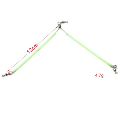 5db világító horgászegyensúly csatlakozó, T-alakú trident, összegabalyodásgátló gém horgászszerszám guruló forgóval