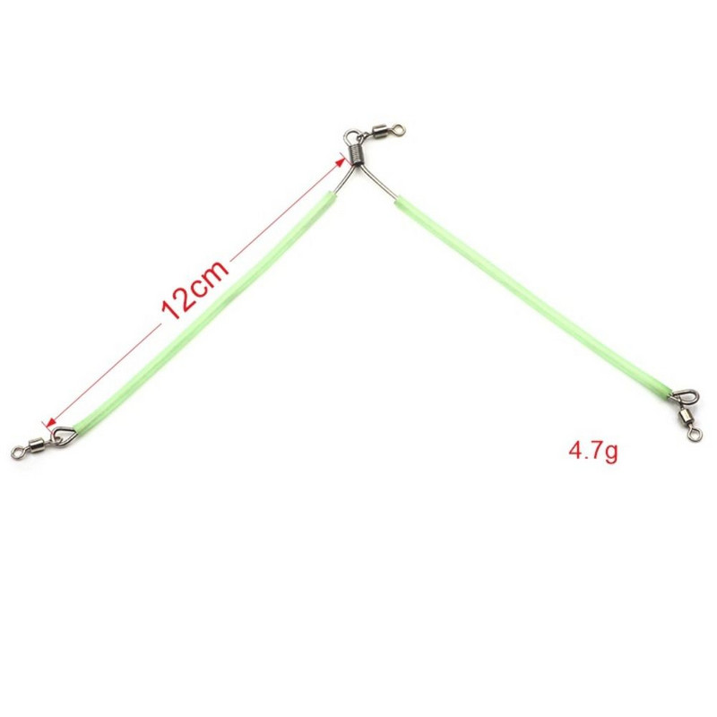 5db világító horgászegyensúly csatlakozó, T-alakú trident, összegabalyodásgátló gém horgászszerszám guruló forgóval