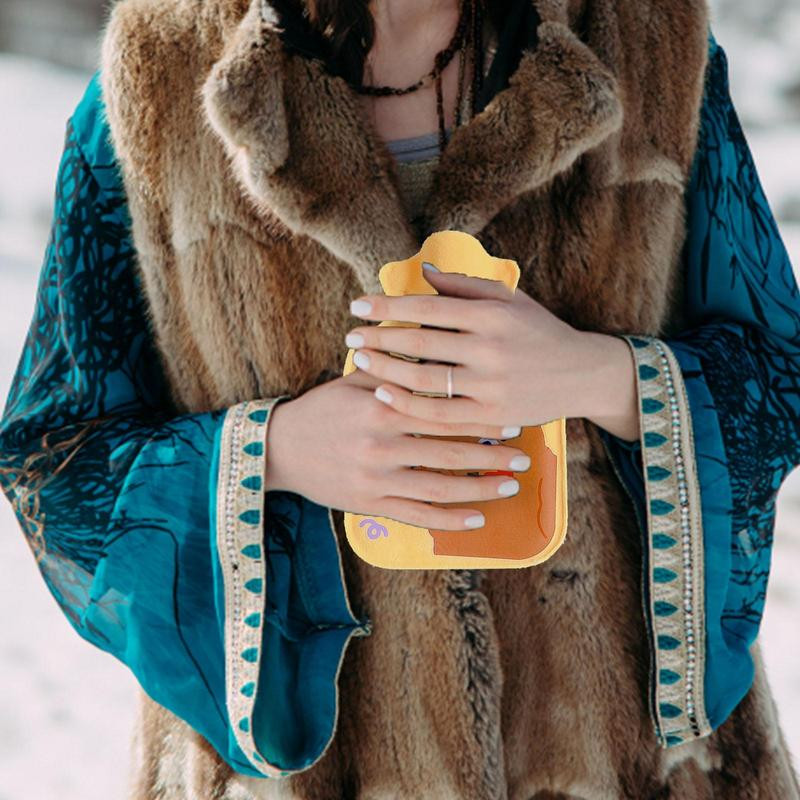 Mini karšto vandens butelis nešiojamas karšto vandens maišelis Nešiojamas šilto vandens krepšys, skirtas kaklo ir pečių mėšlungiui Kalėdų dovanos moterims