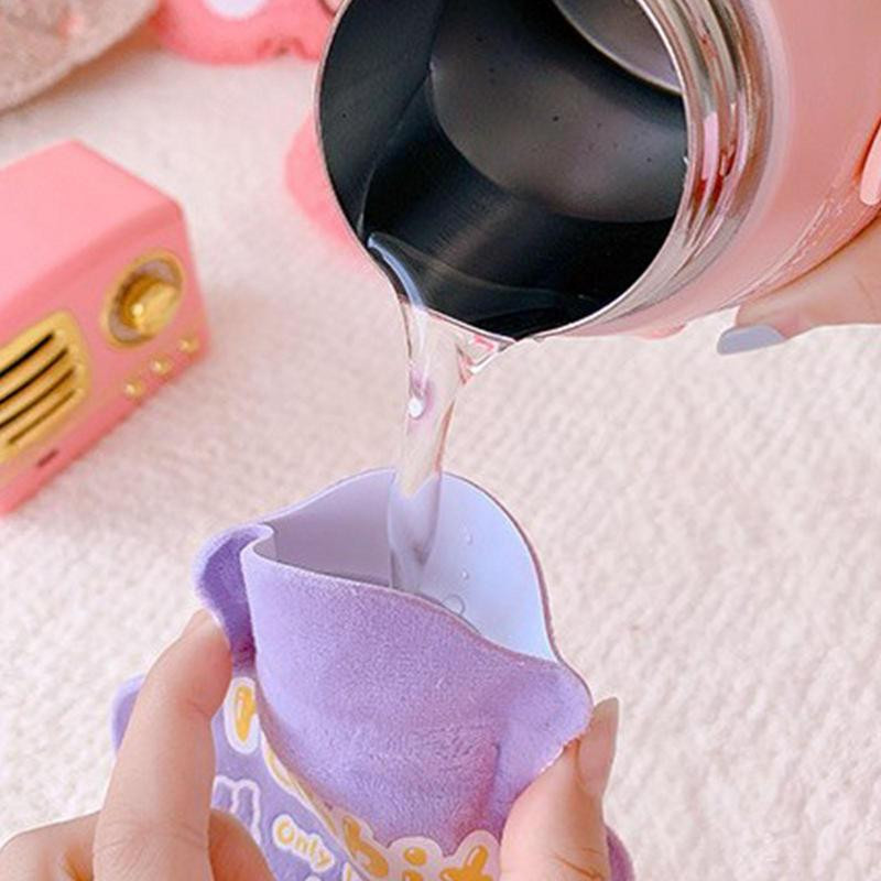 Mini karšto vandens butelis nešiojamas karšto vandens maišelis Nešiojamas šilto vandens krepšys, skirtas kaklo ir pečių mėšlungiui Kalėdų dovanos moterims