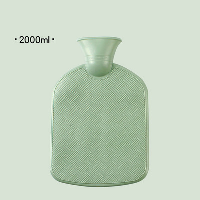 Επαναχρησιμοποιήσιμη μεγάλη τσάντα ζεστού νερού 2 λίτρων Φορητά παχύρρευστα λαστιχένια μπουκάλια ζεστού νερού Θερμότερη τσάντα θεραπείας για την ανακούφιση του πόνου