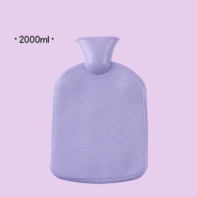 Επαναχρησιμοποιήσιμη μεγάλη τσάντα ζεστού νερού 2 λίτρων Φορητά παχύρρευστα λαστιχένια μπουκάλια ζεστού νερού Θερμότερη τσάντα θεραπείας για την ανακούφιση του πόνου