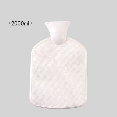 Επαναχρησιμοποιήσιμη μεγάλη τσάντα ζεστού νερού 2 λίτρων Φορητά παχύρρευστα λαστιχένια μπουκάλια ζεστού νερού Θερμότερη τσάντα θεραπείας για την ανακούφιση του πόνου