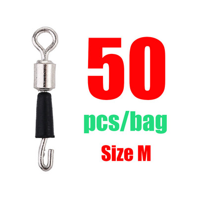 30/50 τεμ. Περιστρεφόμενο ρουλεμάν Γάντζος ψαρέματος Γρήγορος σύνδεσμος Συμπαγείς δακτύλιοι κυλιόμενη πετονιά ψαρέματος Quick Link Αξεσουάρ ψαρέματος κυπρίνου