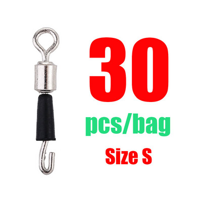 30/50 τεμ. Περιστρεφόμενο ρουλεμάν Γάντζος ψαρέματος Γρήγορος σύνδεσμος Συμπαγείς δακτύλιοι κυλιόμενη πετονιά ψαρέματος Quick Link Αξεσουάρ ψαρέματος κυπρίνου