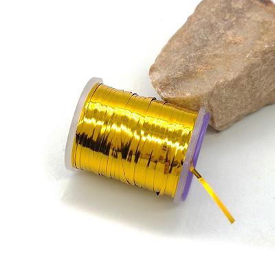 1 τεμ. Ολογραφικά Flat Tinsel Fishing Flies 120yards 1mm Tinsel Flash Streamer Nymph Thread Fly Fly Teing Materials Fish Accessories