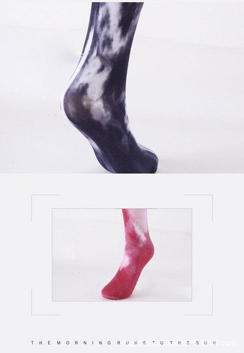 Компресионни чорапи Антифрикционни дишащи спортни чорапи Мъже Жени Tie Dye Series Открито бягане Баскетбол Велосипед Нови