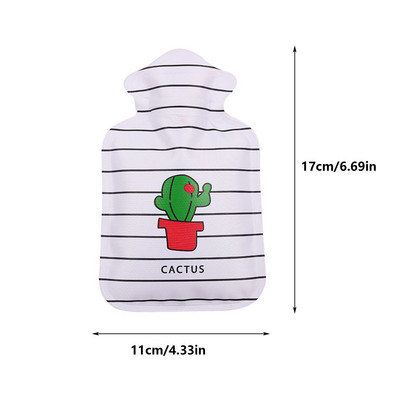 1vnt mielas karšto vandens butelis šiltas pilvo lobis animacinių filmų šildytuvas, užpildytas sprogimui atsparus nešiojamasis žieminis daugkartinis rankų šildytuvas