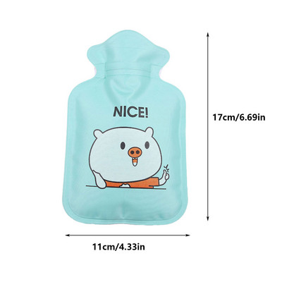 1vnt mielas karšto vandens butelis šiltas pilvo lobis animacinių filmų šildytuvas, užpildytas sprogimui atsparus nešiojamasis žieminis daugkartinis rankų šildytuvas