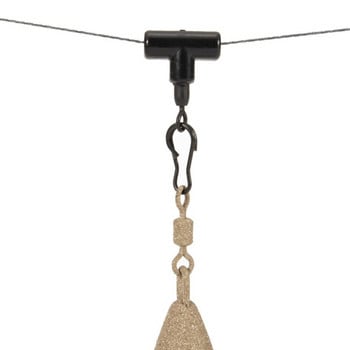 10 τμχ Αξεσουάρ ψαρέματος Μαύρα T-Swivel Rings Rig Carp Clip Slider Beads Ronning Ledger Zip Fishing