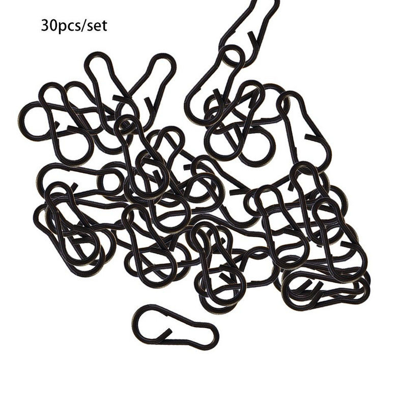 30 tk/partii Karpkalapüügi nööpklambrid Püügikonnektor, veerevad pöörded Kiirvahetuskalapüügiterminal Kalastusriistad Aksessuaarid