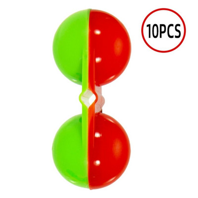 10 τμχ Φορητό ελκυστήρα ψαρέματος θάλασσας διπλής στροφής Κουδουνίστρα ψαριού δόλωμα δόλωμα Συναγερμός ψαριών ελκυστήρας χάντρες για αρχάριους Εργαλεία ψαρέματος