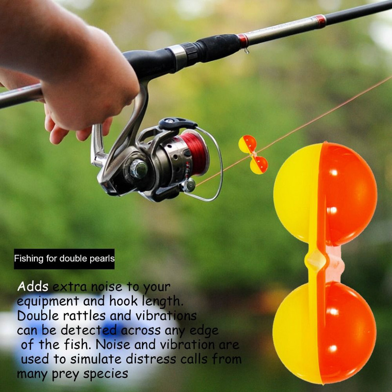 10 τμχ Φορητό ελκυστήρα ψαρέματος θάλασσας διπλής στροφής Κουδουνίστρα ψαριού δόλωμα δόλωμα Συναγερμός ψαριών ελκυστήρας χάντρες για αρχάριους Εργαλεία ψαρέματος