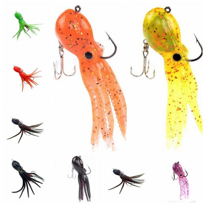 22g Puha világító süllyedő polip szoknyák csalik szilikon tonhal pergető szoknyás tintahal Jigging tengeri horgászcsali 3D Glow Eye eszköz