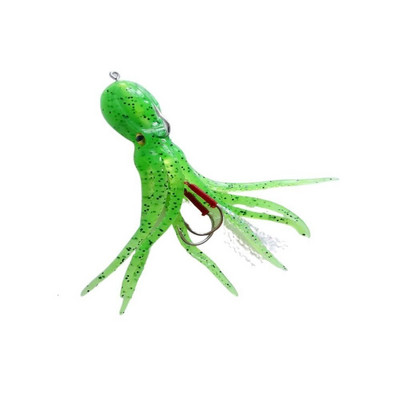 22g Pehmed helendavad vajuvad kaheksajalgade seelikud peibutised silikoonist tuunikala trolling seelikuga kalmaari jigging merepüügi sööt 3D Glow Eye tööriist