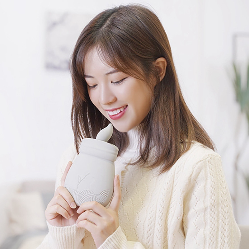 Τσάντα ζεστού νερού σιλικόνης με πλεκτό κάλυμμα ΖΕΣΤΗ Χαλαρωτική Θεραπεία Θερμότητας/Κρύου για ανακούφιση από τον πόνο