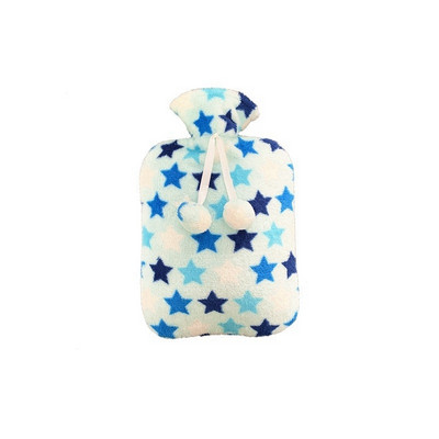 Πλεκτό κάλυμμα τσάντα ζεστού νερού 2000ml Μεγάλη φανέλα τσάντα μονόχρωμη βελούδινη υφασμάτινη μανίκια κινούμενα σχέδια με γέμιση με σακούλα νερού