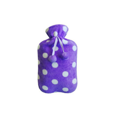 Πλεκτό κάλυμμα τσάντα ζεστού νερού 2000ml Μεγάλη φανέλα τσάντα μονόχρωμη βελούδινη υφασμάτινη μανίκια κινούμενα σχέδια με γέμιση με σακούλα νερού