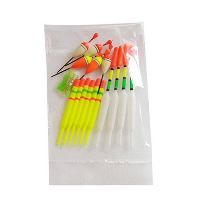 1 set (15 kom) plovaka za morski ribolov s okomitom plutačom raznih veličina za većinu vrsta ribolova s pričvrsnim gumenim mamacima za ribolov