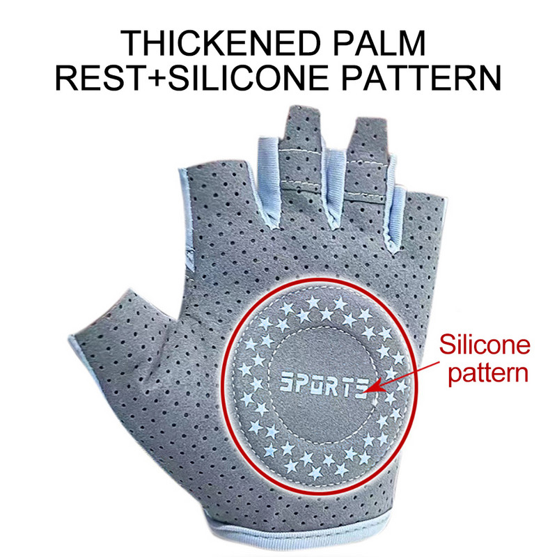 GOBYGO 1 ζεύγος γάντια άρσης βαρών Halfinger Fitness Αντιολισθητικός αναπνεύσιμος αλτήρας Αθλητικό γάντι Προστατευτικό καρπού