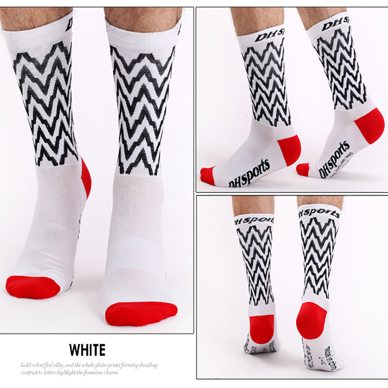 Dviračių kojinės Vyriškos Moteriškos 39-46 Dydis Lauko Dviračių Sportinės Kojinės Aukštos elastinės Dėvėjimui atsparios Kvėpuojančios Kojinės QTW020