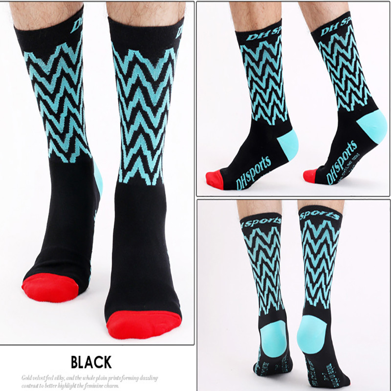 Dviračių kojinės Vyriškos Moteriškos 39-46 Dydis Lauko Dviračių Sportinės Kojinės Aukštos elastinės Dėvėjimui atsparios Kvėpuojančios Kojinės QTW020