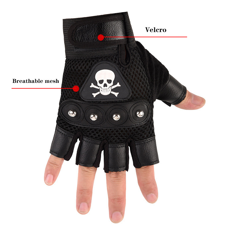 Vyriškos, neslystančios, kvėpuojančios, kvėpuojančios pirštinės be pirštų, atsparios dėvėjimuisi jodinėjimo pirštinės, vyriškos laipiojimo lauko sportinės dviračių pirštinės