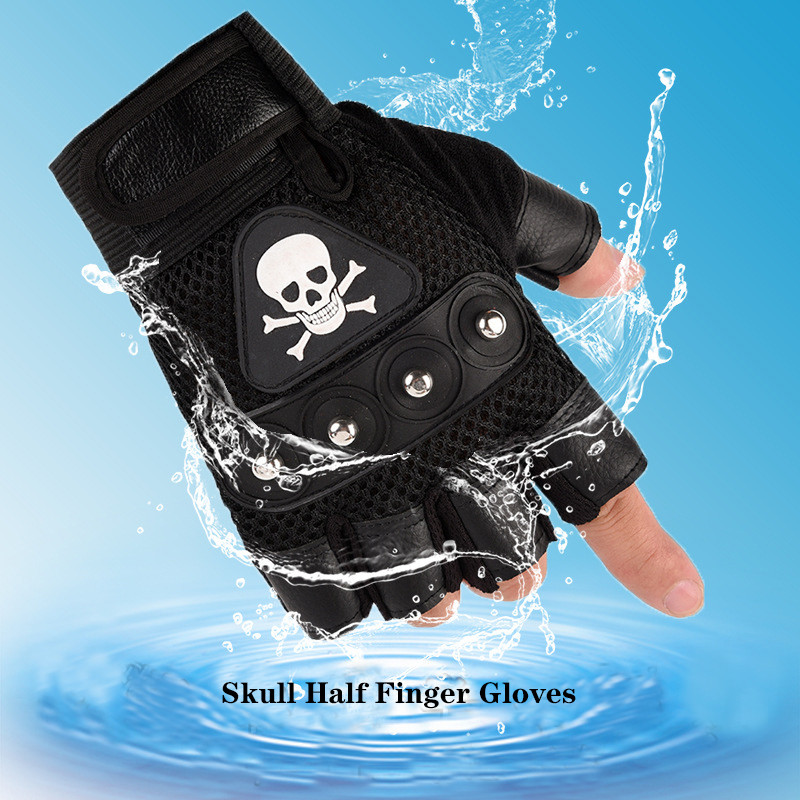 Vyriškos, neslystančios, kvėpuojančios, kvėpuojančios pirštinės be pirštų, atsparios dėvėjimuisi jodinėjimo pirštinės, vyriškos laipiojimo lauko sportinės dviračių pirštinės