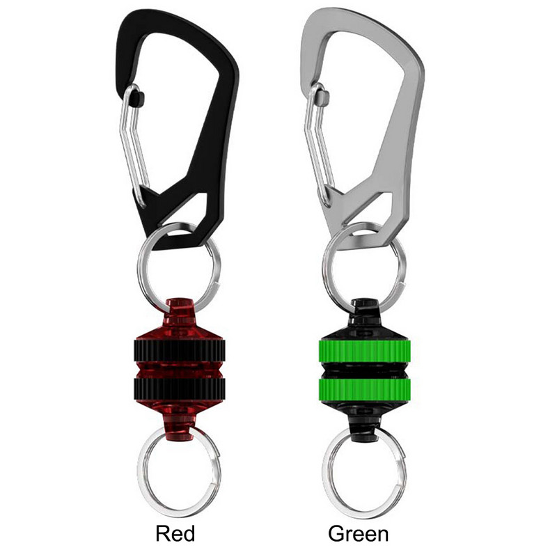 Mágnescsipesz tartó visszahúzó karabiner kapcsos mágneses szerszámkioldó tartó kulcstartó erős leejtésgátló horgásztartozékok