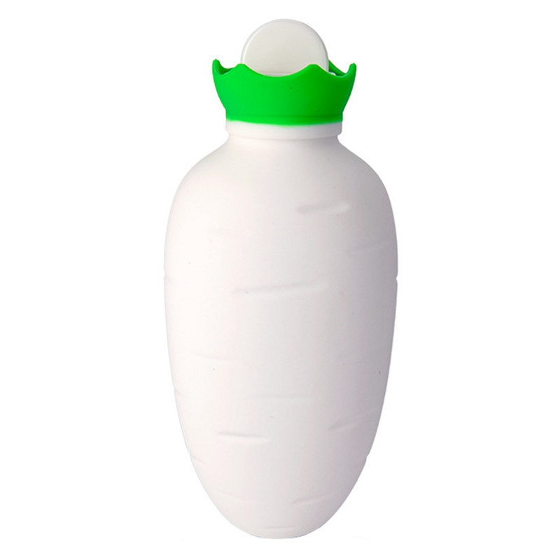 330 ml vee sissepritsega silikoonist kuumaveepudel paks kuumaveepudel käte jalgade soojendaja valge