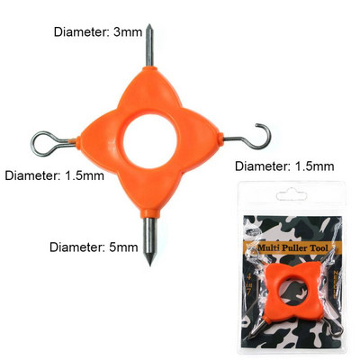 Horgászzsinór csomózó szerszám pontyszerszámhoz 4 az 1-ben lehúzó zsinór eszköz Többcélú hordozható csomózó horgásztartozékok