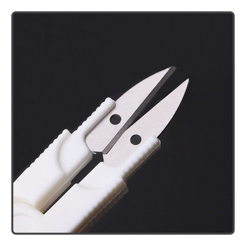 Υψηλής ποιότητας πλαστικό ψαλίδι σχήματος U με διαφανές προστατευτικό κάλυμμα Handy Scissors Fishing Line Scissors Fishing Tools