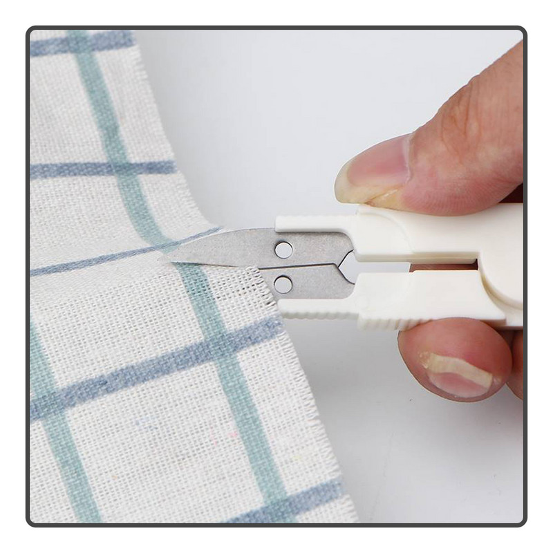 Aukštos kokybės U formos plastikinės žirklės su skaidriu apsauginiu dangteliu Patogios žirklės Žvejybos valas Žirklės Žvejybos įrankiai