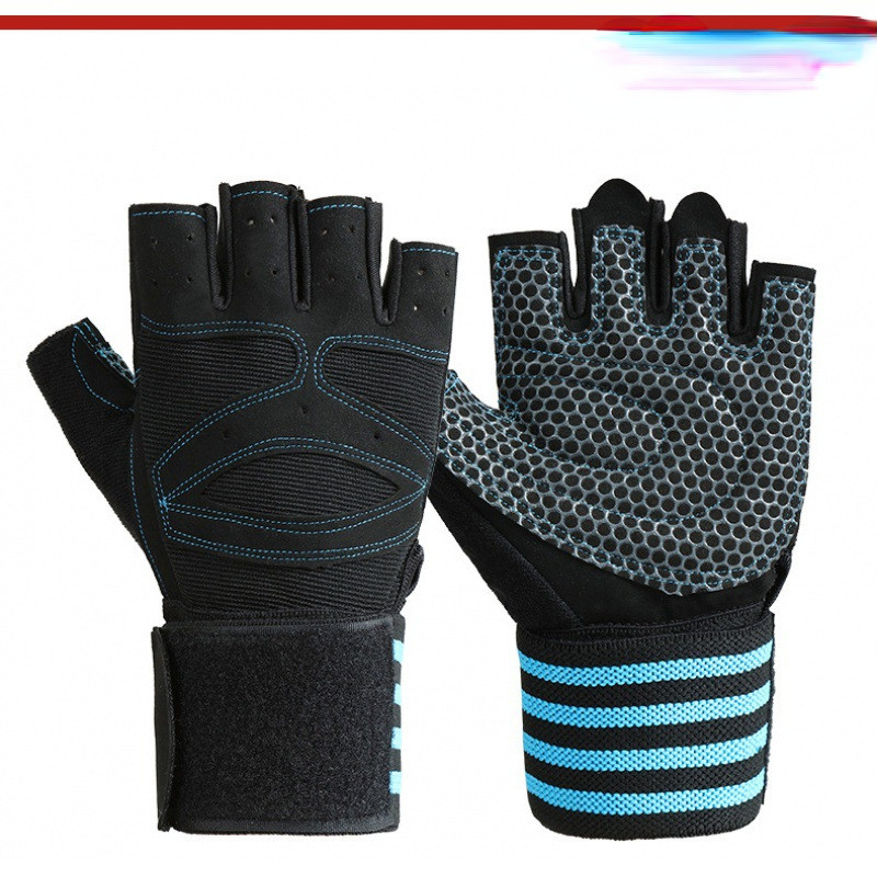 Súlyemelő kesztyűk csuklótámaszsal nehéz gyakorlatokhoz Fitness Gym Edzés Fitnesz edzés kesztyűk